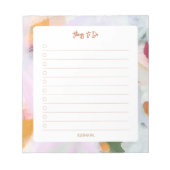 Lehrerbewertung Personalisiert School Notizblock (Vorderseite)