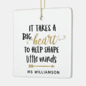 Lehrerbewertung Personalisiert Weihnachten Keramikornament (Links)