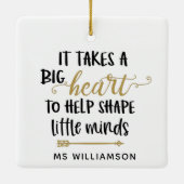 Lehrerbewertung Personalisiert Weihnachten Keramikornament (Rückseite)