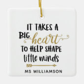 Lehrerbewertung Personalisiert Weihnachten Keramikornament (Vorderseite)