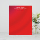 Lehrerbewertung, Personalisierte rote Farbe Briefbogen (Stehend Vorderseite)