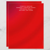 Lehrerbewertung, Personalisierte rote Farbe Briefbogen (Vorne/Hinten)