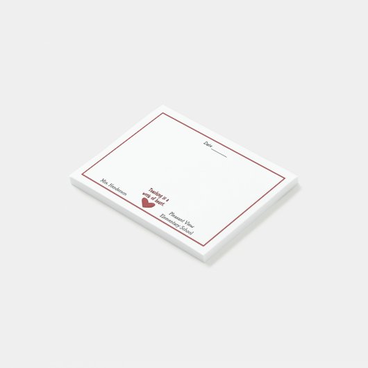 Lehrerbewertung Post-it Klebezettel (angewinkelt)