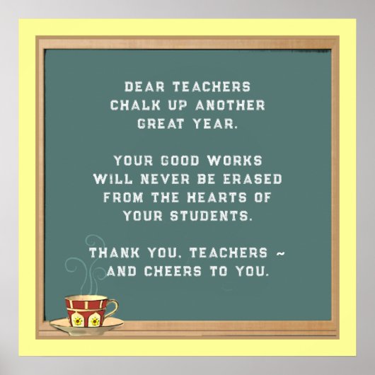 Lehrerbewertung Poster (Vorne)