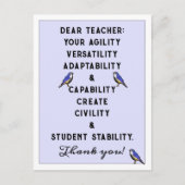 Lehrerbewertung Postkarte (Vorderseite)