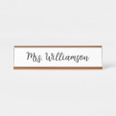 Lehrerbewertung Präsentiert Office Decor Custom Schreibtischnamensplakette (Vorderseite )