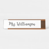 Lehrerbewertung Präsentiert Office Decor Custom Schreibtischnamensplakette (Vorderseite )