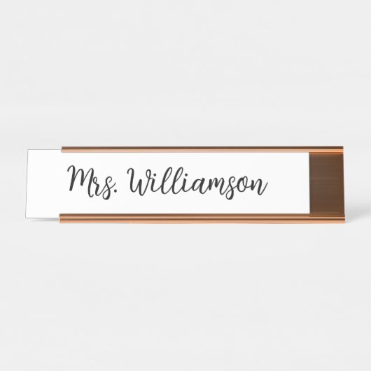 Lehrerbewertung Präsentiert Office Decor Custom Schreibtischnamensplakette (Vorderseite )