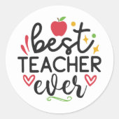 Lehrerbewertung Runder Aufkleber (Vorderseite)
