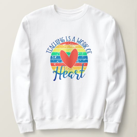 Lehrerbewertung Sweatshirt - Werk des Herzens (Design vorne)