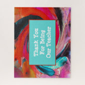 Lehrerbewertung Vivid Swirled Gefärbte Krawatte Da Puzzle (Vertikal)