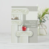 Lehrerbewertung Woche der benutzerdefinierten Kart Dankeskarte (Stehend Vorderseite)