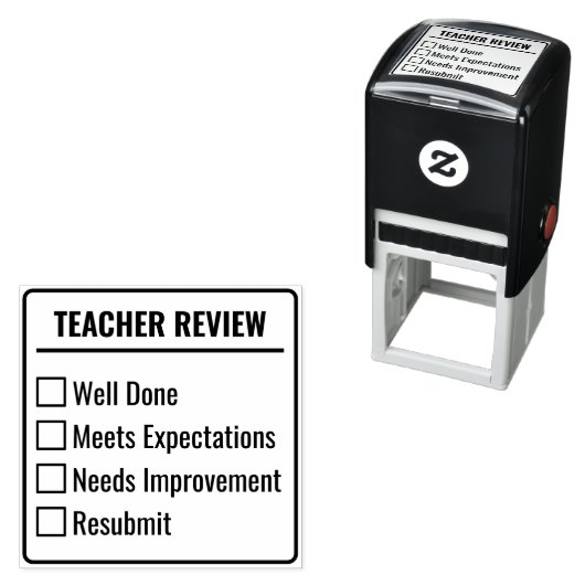 Lehrerbewertungsaufgaben-Checkliste-Feedback Permastempel (Beispiel)