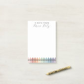 LehrerbewertungsCrayon Post-it Klebezettel (Auf Schreibtisch)