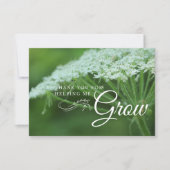 Lehrerbewertungsflache für die weiße Blume Dankeskarte (Vorderseite)