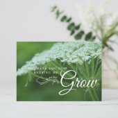 Lehrerbewertungsflache für die weiße Blume Dankeskarte (Stehend Vorderseite)