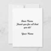 Lehrerbewertungskarte Dankeskarte (Rückseite)