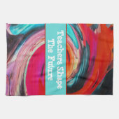 Lehrerbewertungsklasse Vivid Swirled Gefärbte Kraw Geschirrtuch (Horizontal)