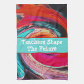 Lehrerbewertungsklasse Vivid Swirled Gefärbte Kraw Geschirrtuch (Vertikal)