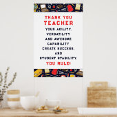 Lehrerbewertungsposter Poster (Küche)