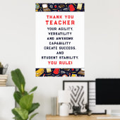 Lehrerbewertungsposter Poster (Heimbüro)