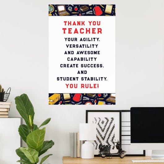 Lehrerbewertungsposter Poster (Heimbüro)