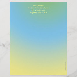 Lehrerbewertungsstelligkeit, blau und gelb briefbogen