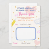 Lehrerbewertungsstitel Karteninhaber für Lehrer Dankeskarte (Vorne/Hinten)