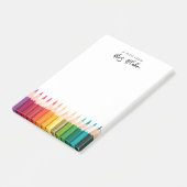 Lehrerbewertungsstitel Rainbow Pencils Post-it Klebezettel (angewinkelt)