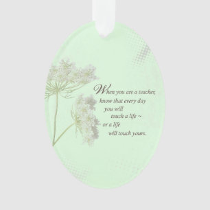 Lehrerbewertungstag Danke Wildblume Ornament