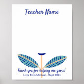 Lehrerbewertungsvorlage für DIY-Handdruckvorlage Poster (Vorne)