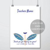 Lehrerbewertungsvorlage für DIY-Handdruckvorlage Poster