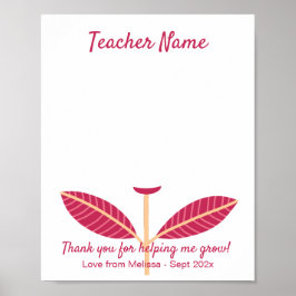 Lehrerbewertungsvorlage für DIY-Handdruckvorlage Poster