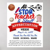 Lehrerbewertungswoche Alle Star-PTO-Strecke Poster (Vorne)