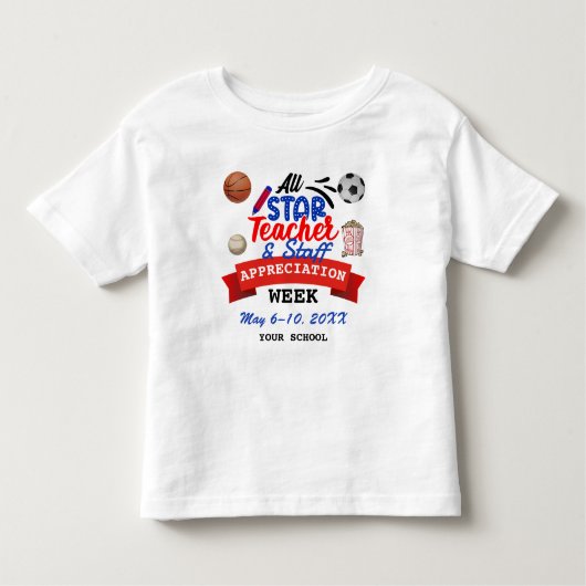 Lehrerbewertungswoche Alle Star School Kleinkind T-shirt (Vorderseite)