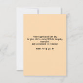 Lehrerbewertungswoche Dankeskarte (Rückseite)
