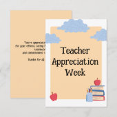 Lehrerbewertungswoche Dankeskarte (Vorne/Hinten)