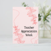 Lehrerbewertungswoche Dankeskarte (Stehend Vorderseite)