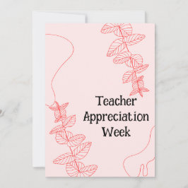 Lehrerbewertungswoche Feiertagskarte