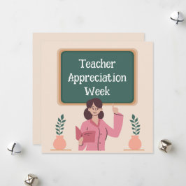 Lehrerbewertungswoche Feiertagskarte