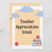 Lehrerbewertungswoche Feiertagskarte (Vorne/Hinten)