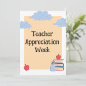 Lehrerbewertungswoche Feiertagskarte (Stehend Vorderseite)