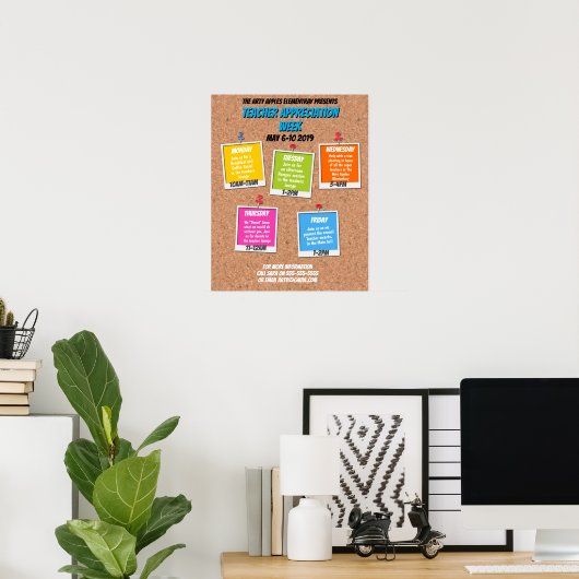 Lehrerbewertungswoche Informationskarte Poster (Heimbüro)