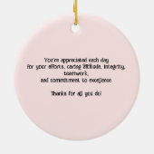 Lehrerbewertungswoche Keramik Ornament (Hinten)