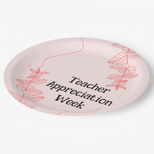 Lehrerbewertungswoche Pappteller (Schrägansicht)