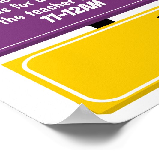 Lehrerbewertungswoche Poster (Ecke)