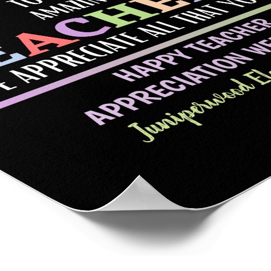 Lehrerbewertungswoche Poster (Ecke)