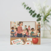 Lehrerbewertungswoche Postkarte (Stehend Vorderseite)