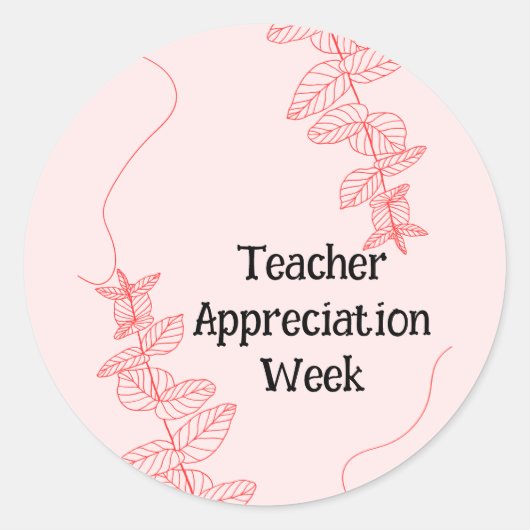 Lehrerbewertungswoche Runder Aufkleber (Vorderseite)