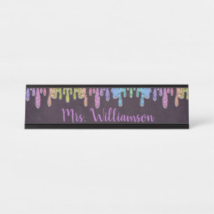 Lehrerbildner Professional Glitter Funkeln Schreibtischnamensplakette